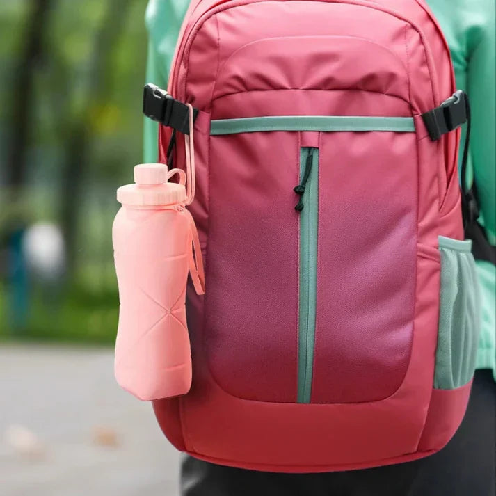 (Free Delivery) Foldable Silicone Water Bottle 600ML