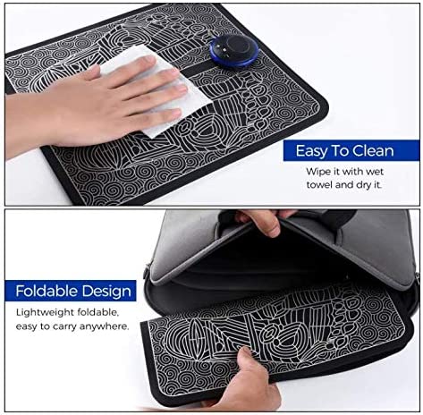 Rechargeable Portable EMS Electric Foot Massage Pad Feet Simulator