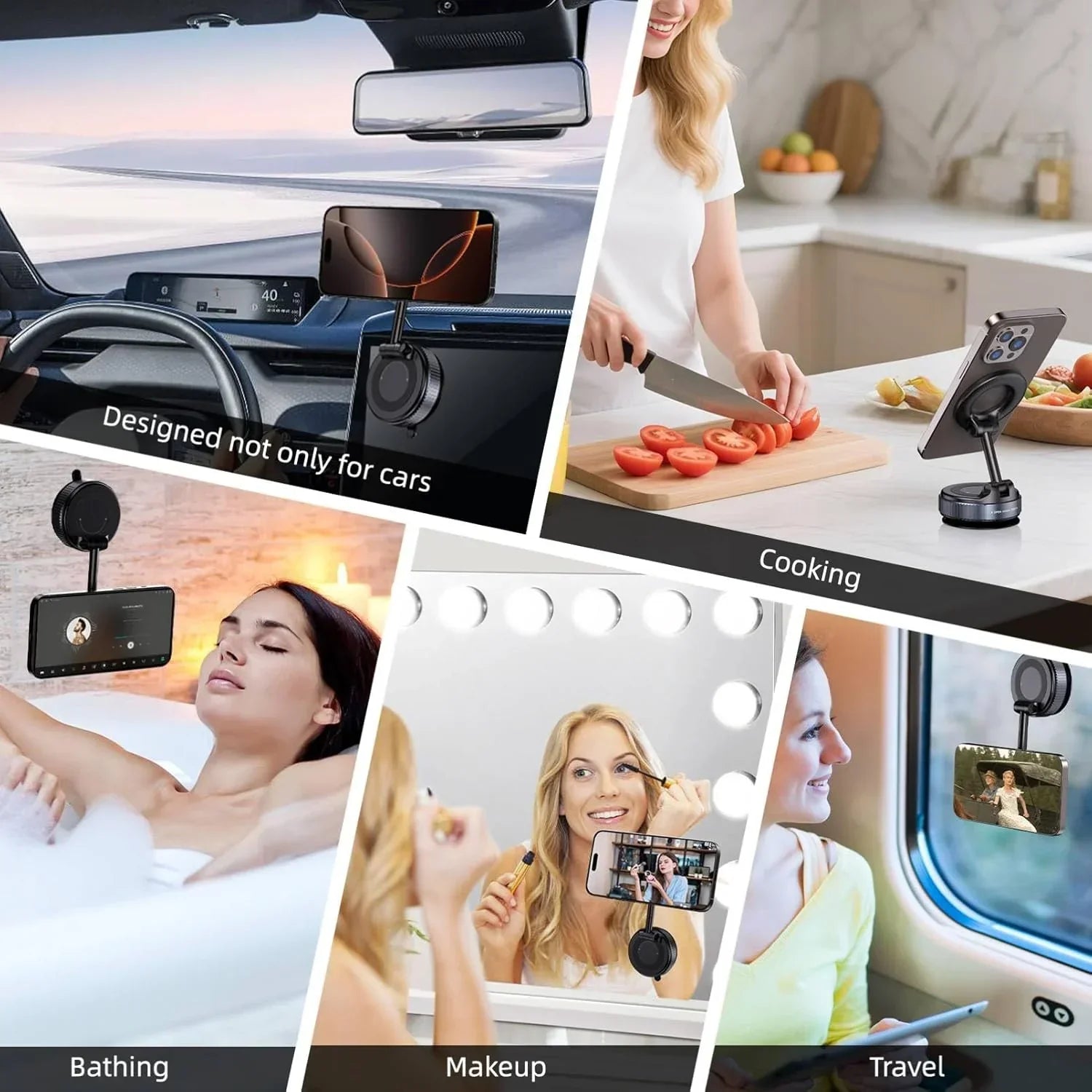 360° Magnetic Car Phone Holder – Strong Grip Mount (Free Delivery)