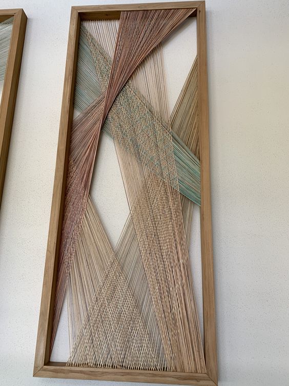 Organic Wood in Metal Frame – Wall Art Pair