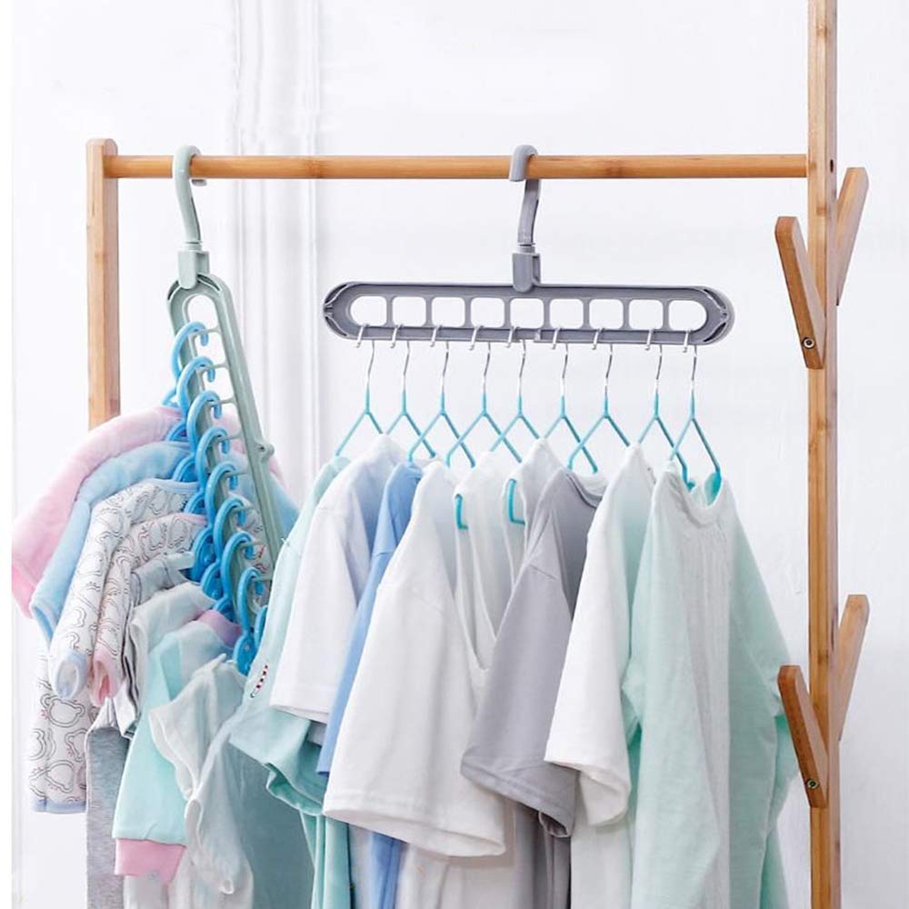(Pack of 6) Adjustable Multipurpose Plastic Hangers