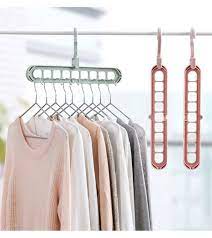 (Pack of 6) Adjustable Multipurpose Plastic Hangers